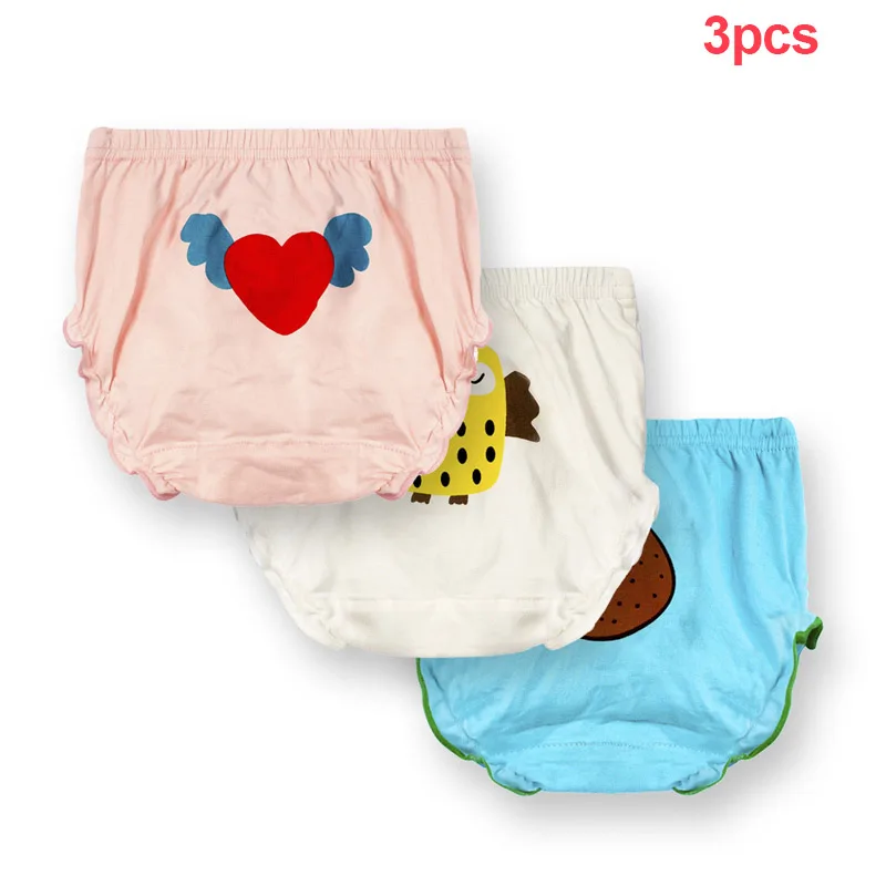 3 шт., детское хлопковое нижнее белье, штаны с принтом животных, эластичные дышащие трусы, NSV775