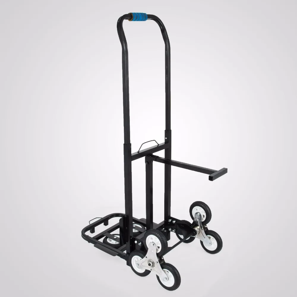 Foldable Folding Stair Climbing Hand Truck Luggage Cart with Backup