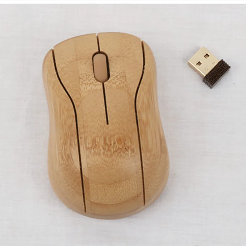 Mouse Óptico sem Fio de Bambu 2g 1600dpi para Computador Laptop Notebook 1600dpi Silencioso Jogos Presentes Novidade 2023 2023 - Imagem 5