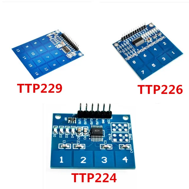 

TTP224 / TTP226 / TTP229 Switch Touch Sensor Digital 4 / 8 / 16 channel Touch Capacitive Module