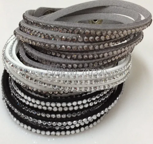10 Bracelets Lot Handmade Velvet Bracelet With Bling Rhinestone Wrap 10 Bracelets Lot Handmade Velvet Bracelet With Bling Rhinestone Wrap Leather Hot Drill Bangle For Women Gift In Strand From Jewelry