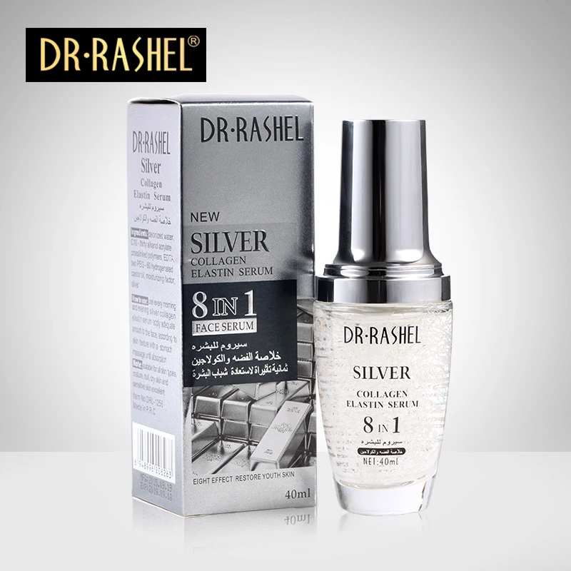 

2 pcs Silver Collagen Elastin Face Serum Moisturizing Essence Anti Wrinkle Aging DRRASHEL 40 ml