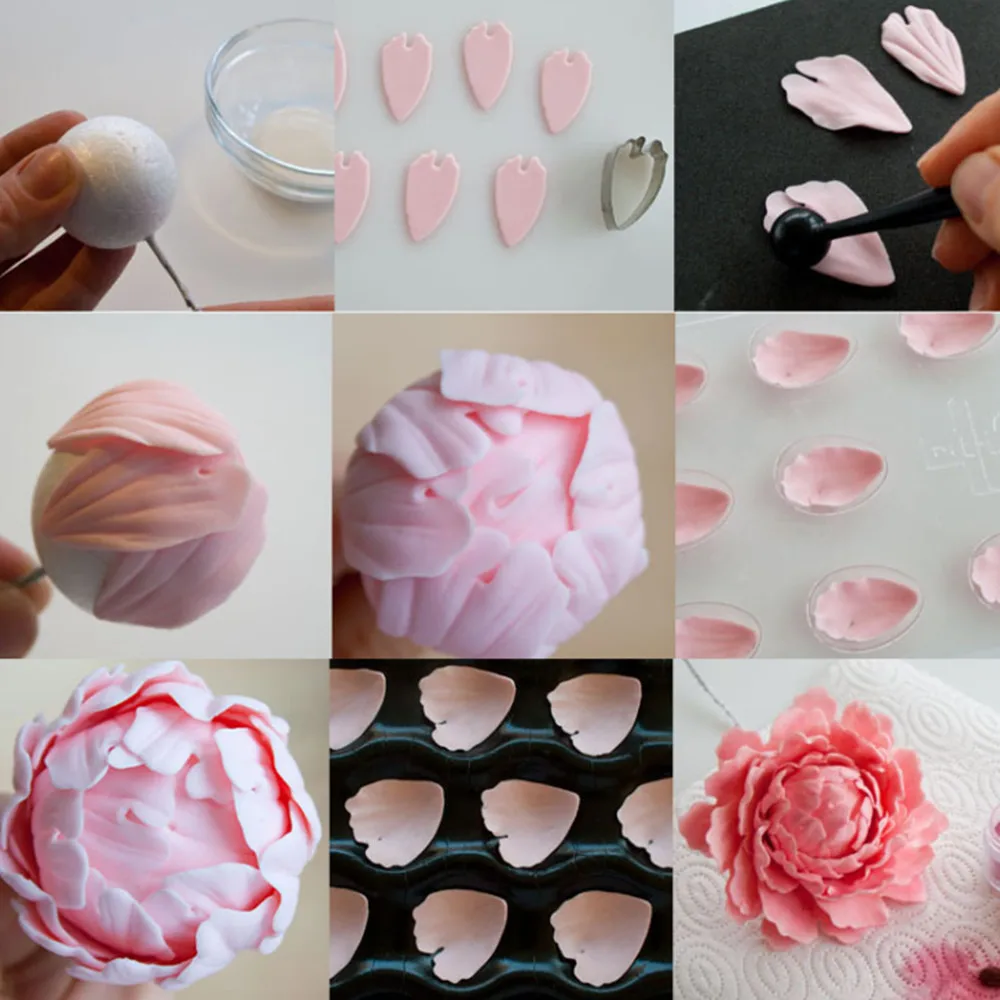 4pcs/set Peony Flower Cookie Cutter Set 3D Sugarcraft Fondant Cake Pastry Biscuit Baking Mold DIY Cake Decorating Tools 4pcs/set Peony Flower Cookie Cutter Set 3D Sugarcraft Fondant Cake Pastry Biscuit Baking Mold DIY Cake Decorating Tools