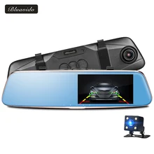Bluavido Full HD 1296P Car DVR Night vision ADAS Dual Lens 5 Inch Rearview mirror video camera Recorder 1080P Dashcam G Sensor