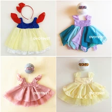 Dvotinst/реквизит для новорожденных девочек; фон для фотосессии; платье принцессы Белоснежки+ повязка на голову; костюм; студийный реквизит для фотосессии