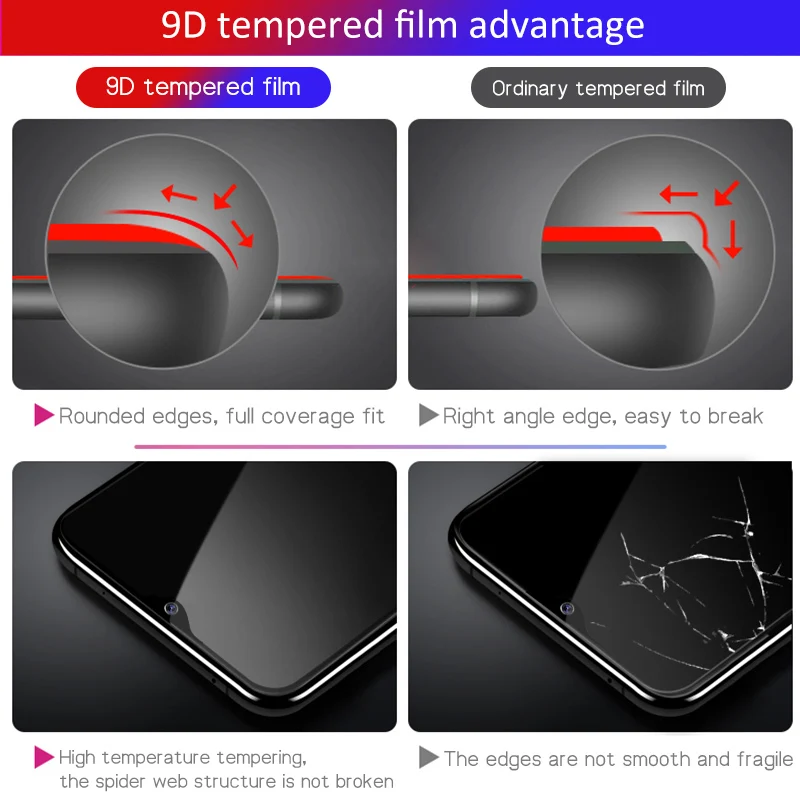 9D Redmi 7A Glass Protective Glass On For Xiaomi Redmi 7A Screen Protector Tempered Glass Full Cover xiomi xiami ksiomi redmi 7a