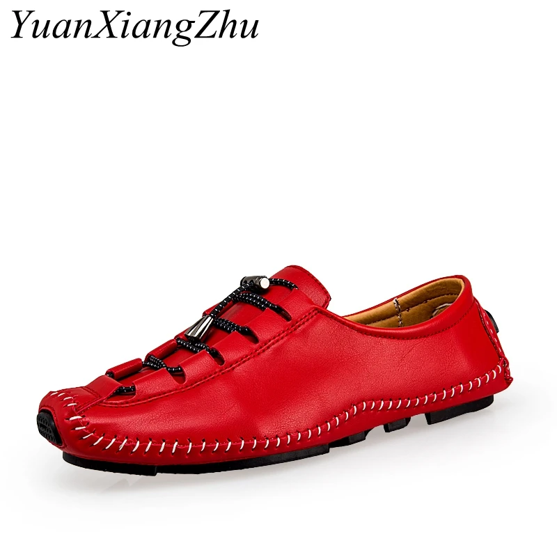 red leather shoes for men
