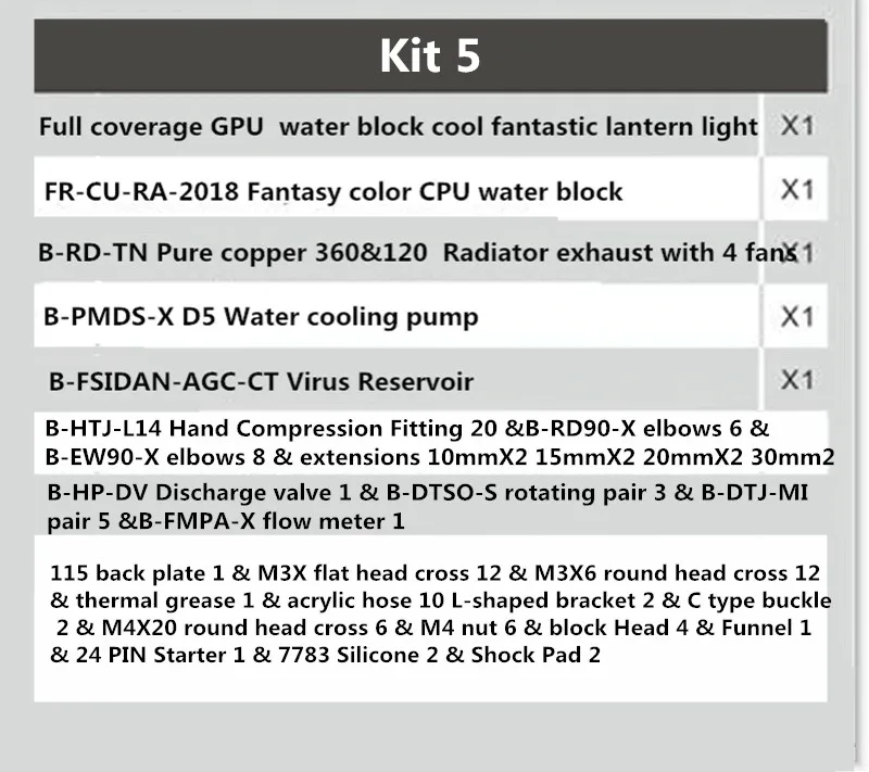 Bykski комплект водяного охлаждения cpu+ GPU жесткие трубы комплект радиатор T вируса резервуар DIY симфония RBW освещение B-HTRGB-EX