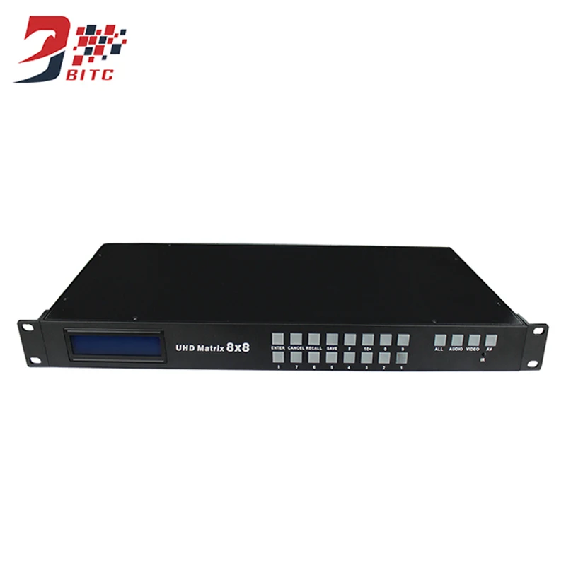 

SZBITC 4K HDMI Matrix 8x8 HDMI Switcher Switch 8 in 8 out 4K RJ45 Network Control With IR Remote Controller