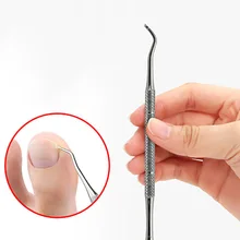 1 шт. вросшего ногтя палочка для чистки Paronychia Onychomycosis толкатель из нержавеющей стали Toenail Groove Picker двуглавый педикюрный крючок