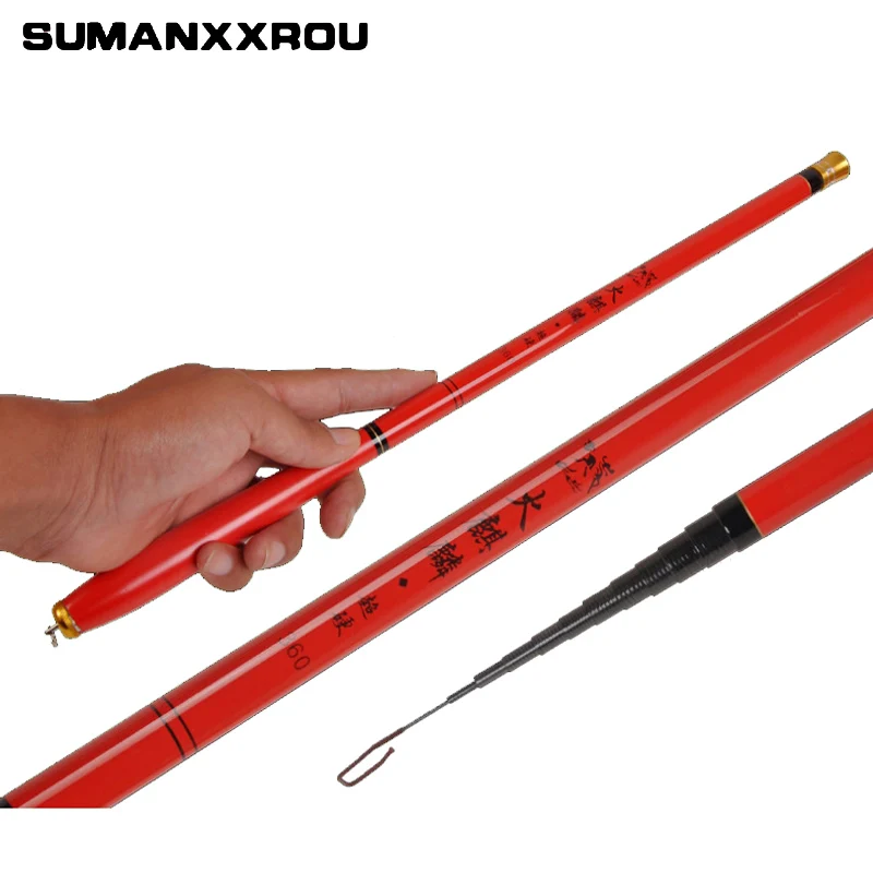 

Ultra Light Telescopic Carbon Fiber Fishing Rod 4.5M 5.4M Portable Winter Fishing Pole Tackle Fish Accessories 40cm YG3