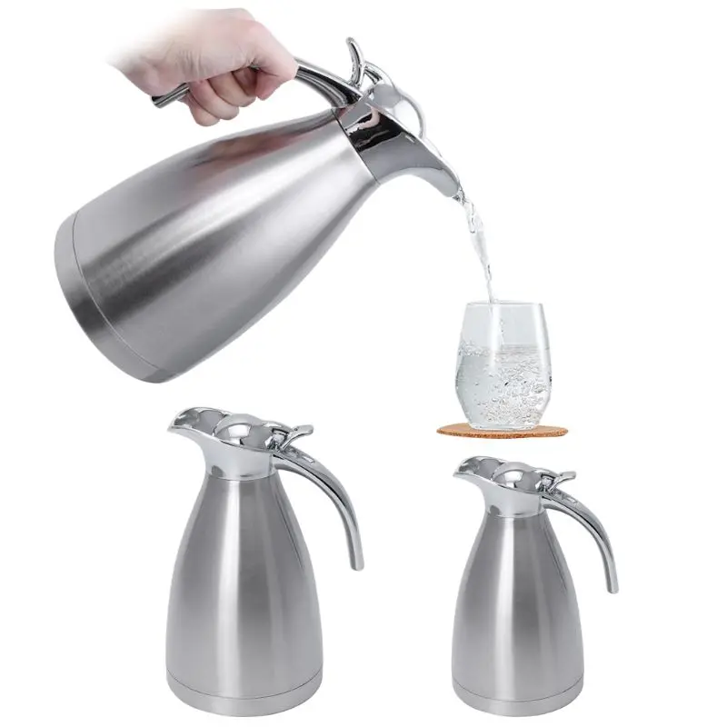 

Stainless Steel Vacuum Insulation Pot Hot Water Kettle Thermo Jug 1.5L 2.0L U1JE