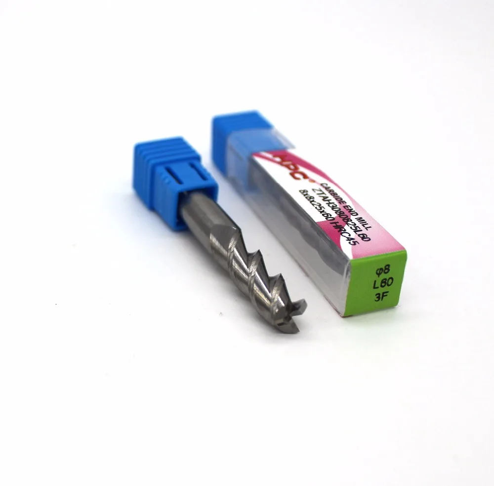 

router bit 8*8*25*60 with 3 flutes HRC 45 square flatted mill cutter tungsten carbide end mills CNC machine milling tools