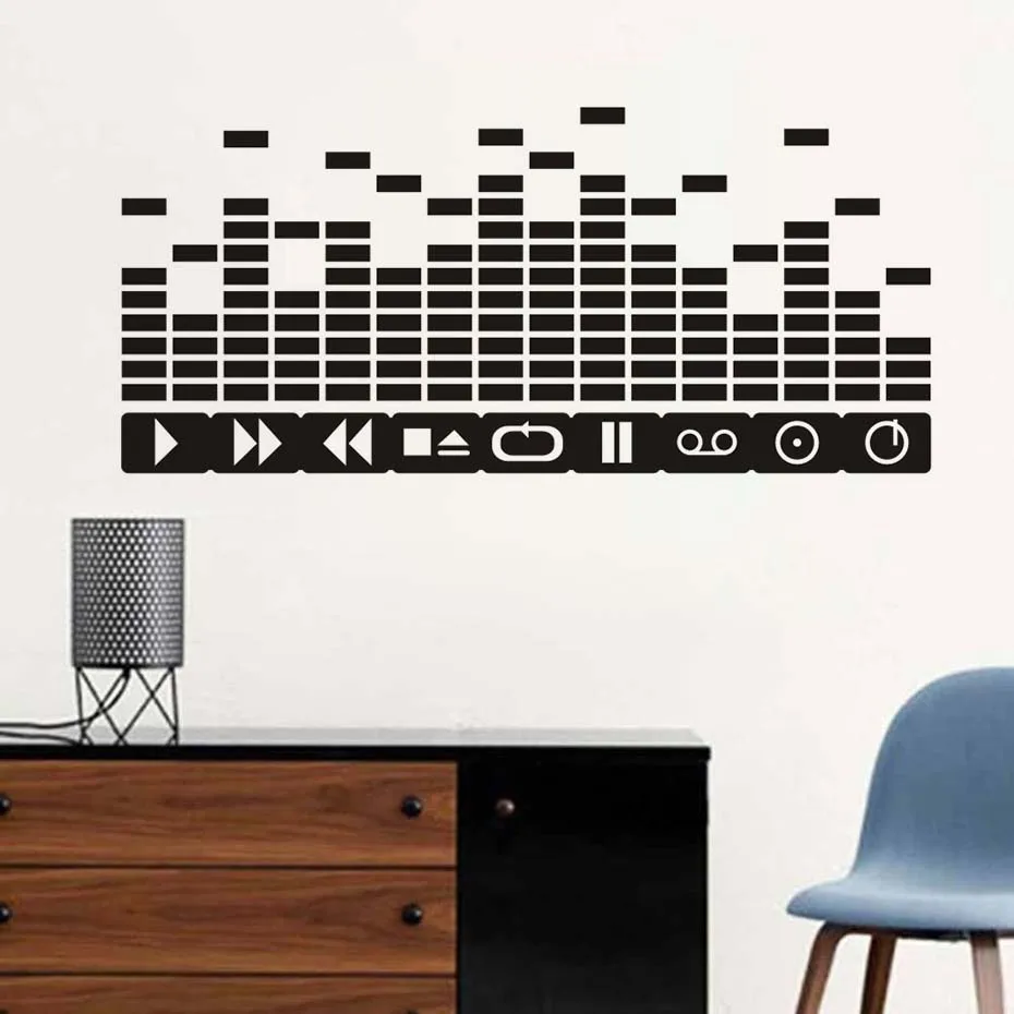 

DJ Buttons Equalizer Creative Pattern Diy Vinyl Adhesive Wall Sticker For Kids Rooms Home Decor Art Decals Wallpaper Decoration
