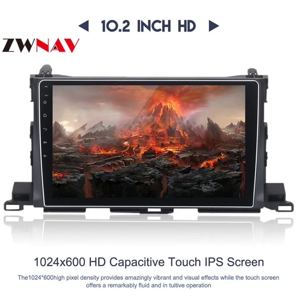 Best IPS Screen Car Multimedia Player Android 8.0 For Toyota Highlander 2015 Car Radio GPS Navigation PX5 4Gb+32G Octa-Core no dvd 3