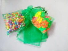 5000 unids Hierba verde del regalo del organza bolsas 10×15 cm bolsos de fiesta para las mujeres evento casarse Con Cordón bolsa de La Joyería pantalla Bolsa de accesorios de bricolaje