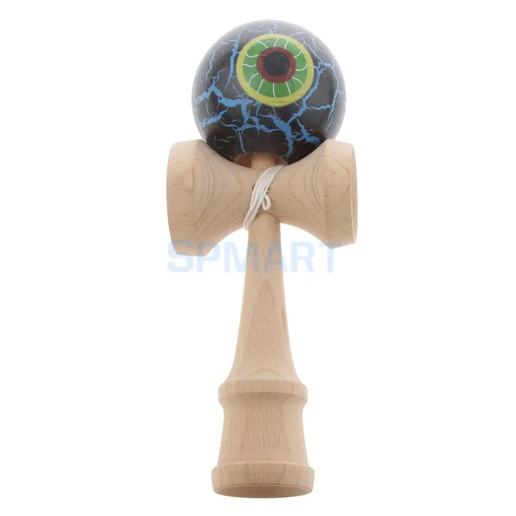 Eyeball Shaped краска для трескающих покрытий деревянные Kendama дети мастерство мяч игры дети веселые деревянные игрушки - Цвет: Белый