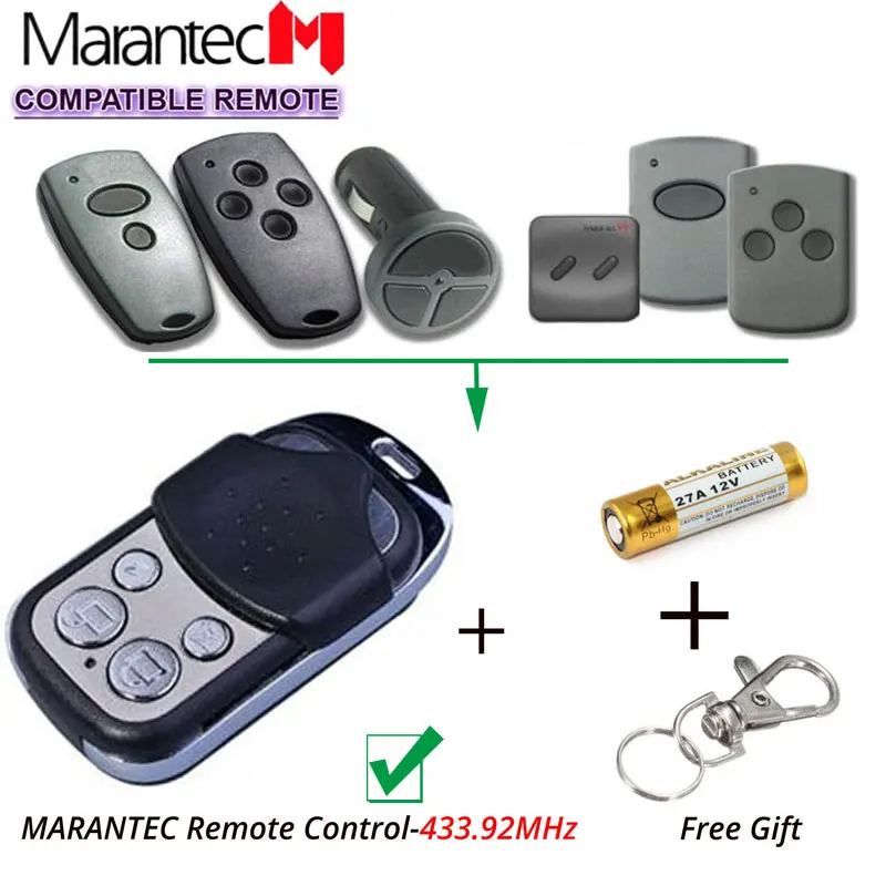 

2pcs MARANTEC D302 D304 Replacement Automatic Gate Door Remote Controller
