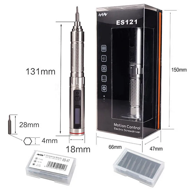 Новая мини-отвертка ES121 со встроенным чипом STM32, набор карманных сверл, Прецизионная Аккумуляторная дрель Taladro Inalambrico Motion control