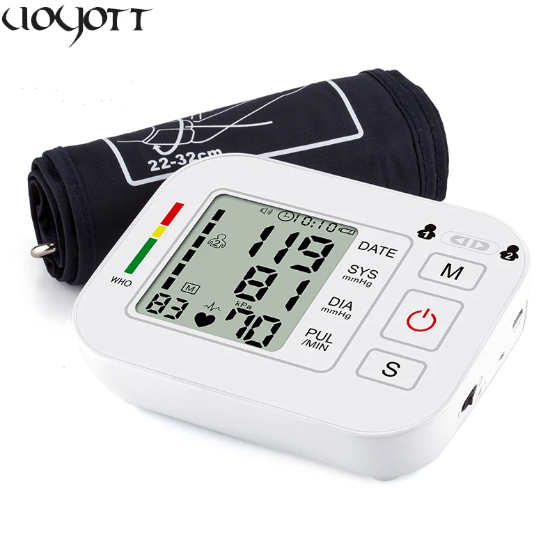 

Portable Digital LCD Arm Blood Pressure Monitor Heart Beat Meter Machine Tonometer for Measuring Automatic Home Health Care