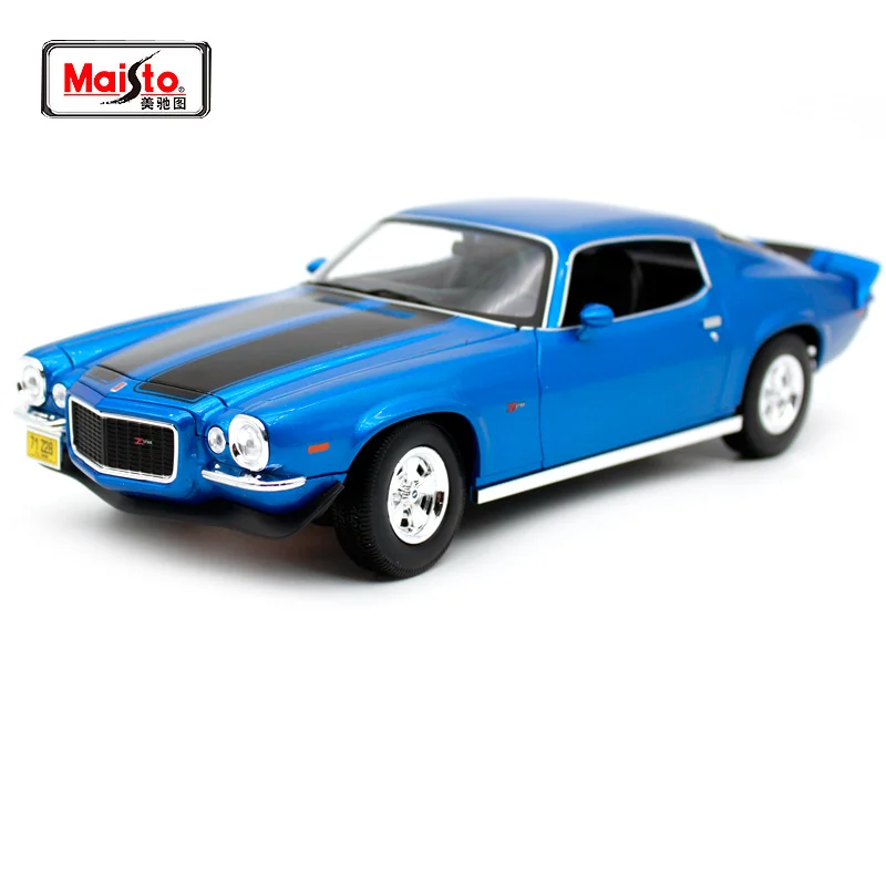 Maisto 1:18 1971 chevrolet camaro синий автомобиль литой под давлением роскошная классическая модель автомобиля винтажная модель автомобиля Игрушечная модель автомобиля информация для отслеживания