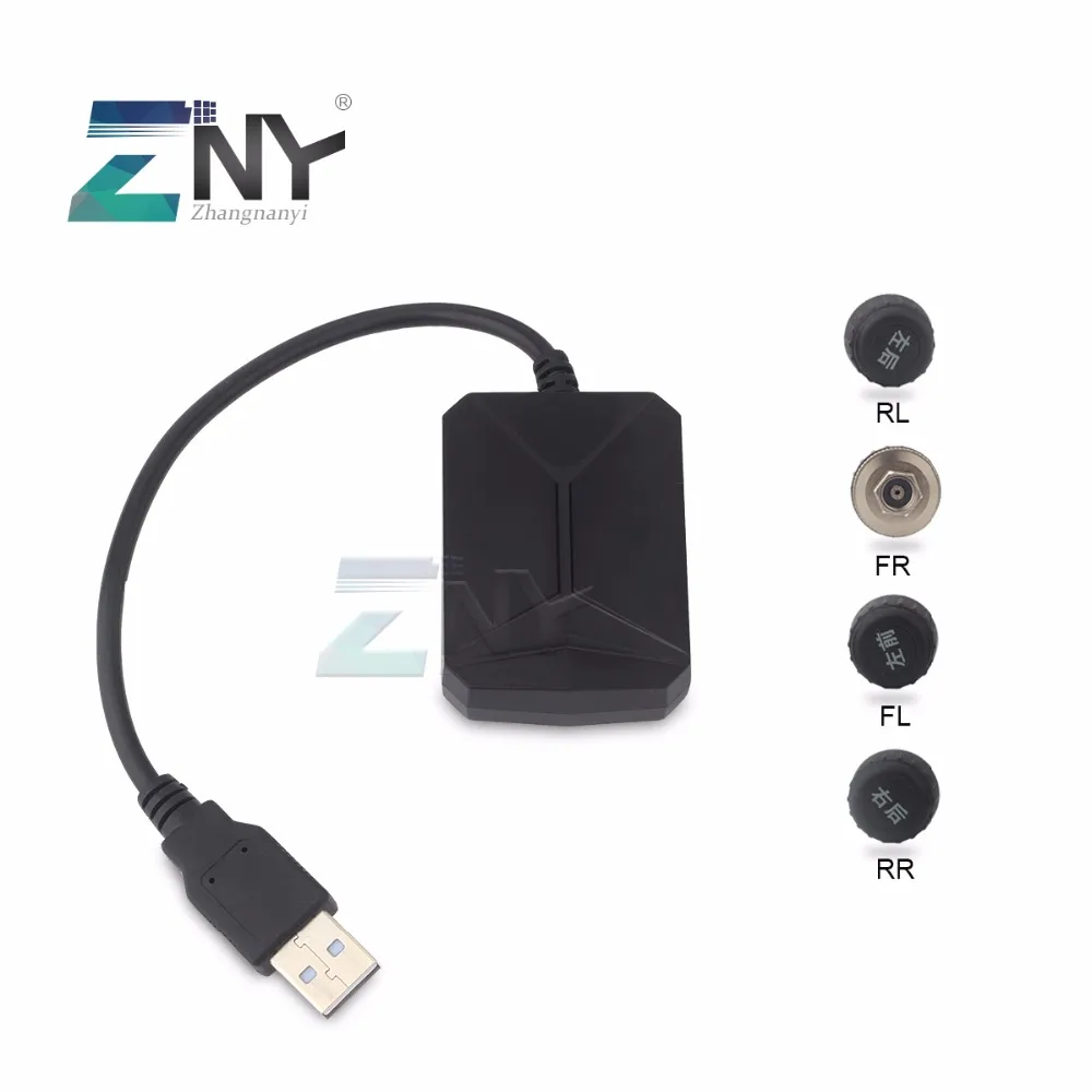 ZNY беспроводной контроль давления в шинах для Android автомобильный плеер Bluetooth/USB TPMS Автоматическая сигнализация с 4 датчиками