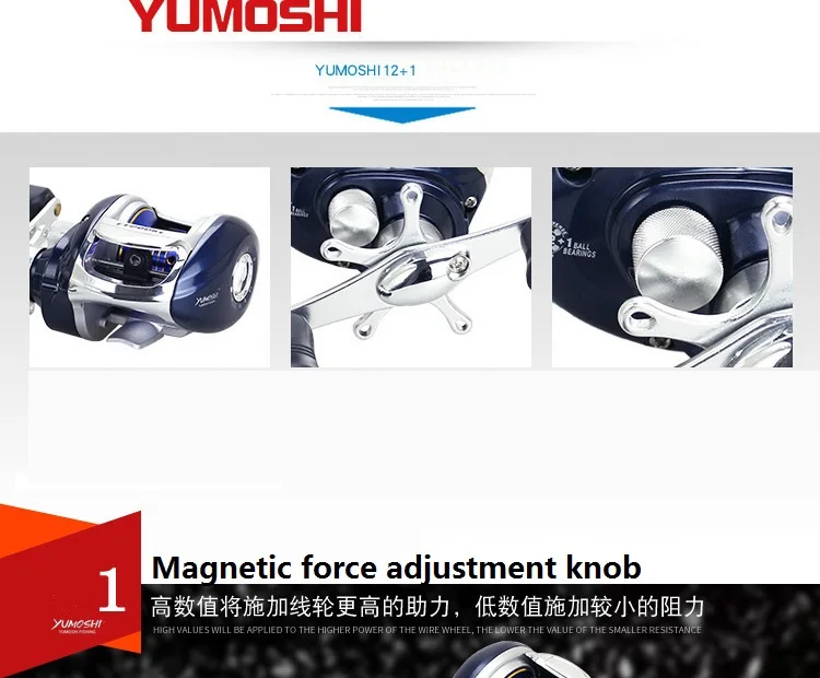 Yumoshi Рыбалка катушки капли воды колеса Рыба линия колеса Шестерни отношение 6.2: 1 подшипник 12+ 1bb влево 201 и вправо 200 Рыбалка Шестерни