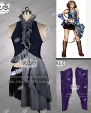 Final Fantasy X Yuna cosplay del anime del traje con mangas y guantes