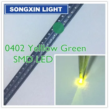 

3000pcs SMD 0402 LED Chip Yellow Green Surface Mount SMT Beads (1005) Light Emitting Diode LED Lamp