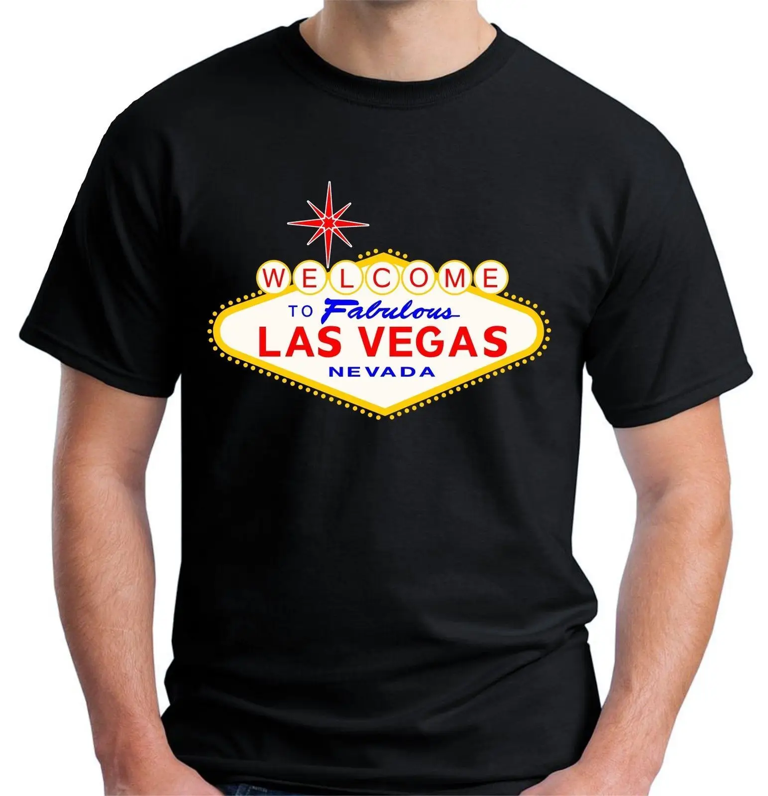 1Mens Las Vegas Sign T Shirt Sin City Gambling Nevada Limited Edition