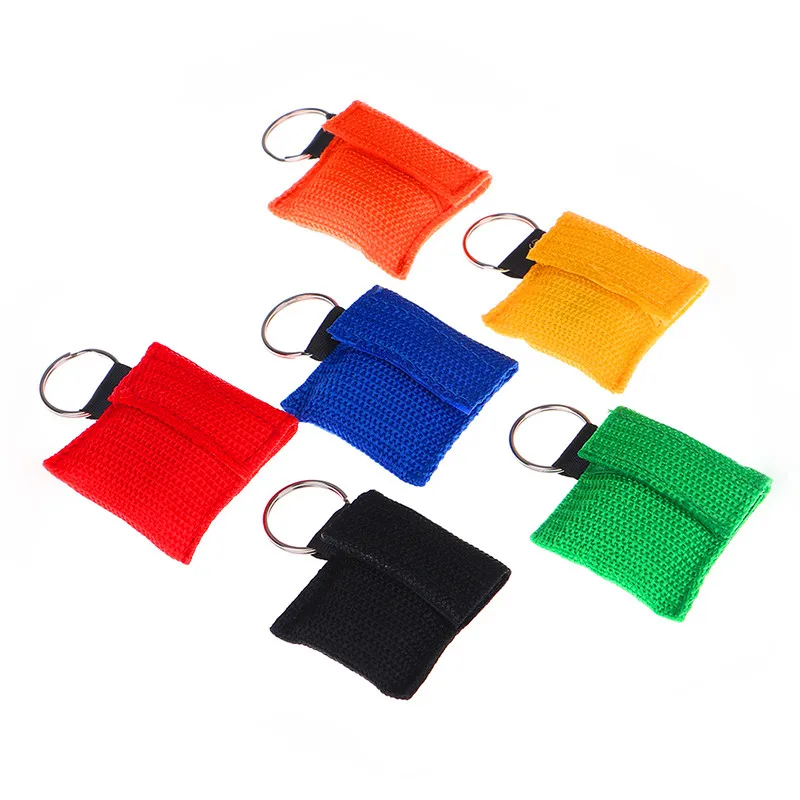 

Medical CPR Resuscitator Mask Keychain Emergency Face Shield First Aid CPR Mask for Outdoor Survival First Aid Tool