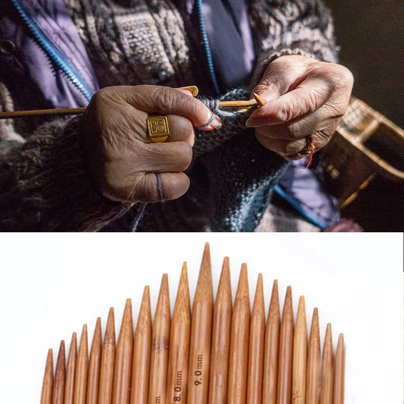 

Knitting Needles Weave Knitting Tools Straight Popular Crochet Hooks Sewing Accessories DIY Carbonized Bamboo 25cm 4PCS/2PCS/Lot