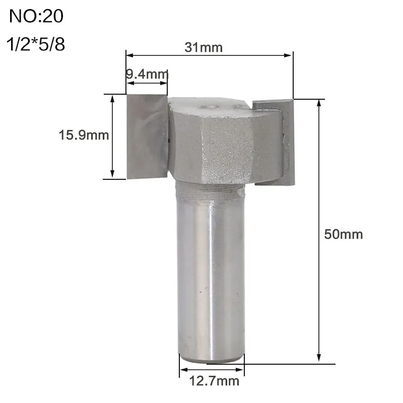 1 шт. 1/4and1/2 хвостовик T тип долбежный резак фрезы для деревообработки Т-образные фрезы Деревообрабатывающие инструменты