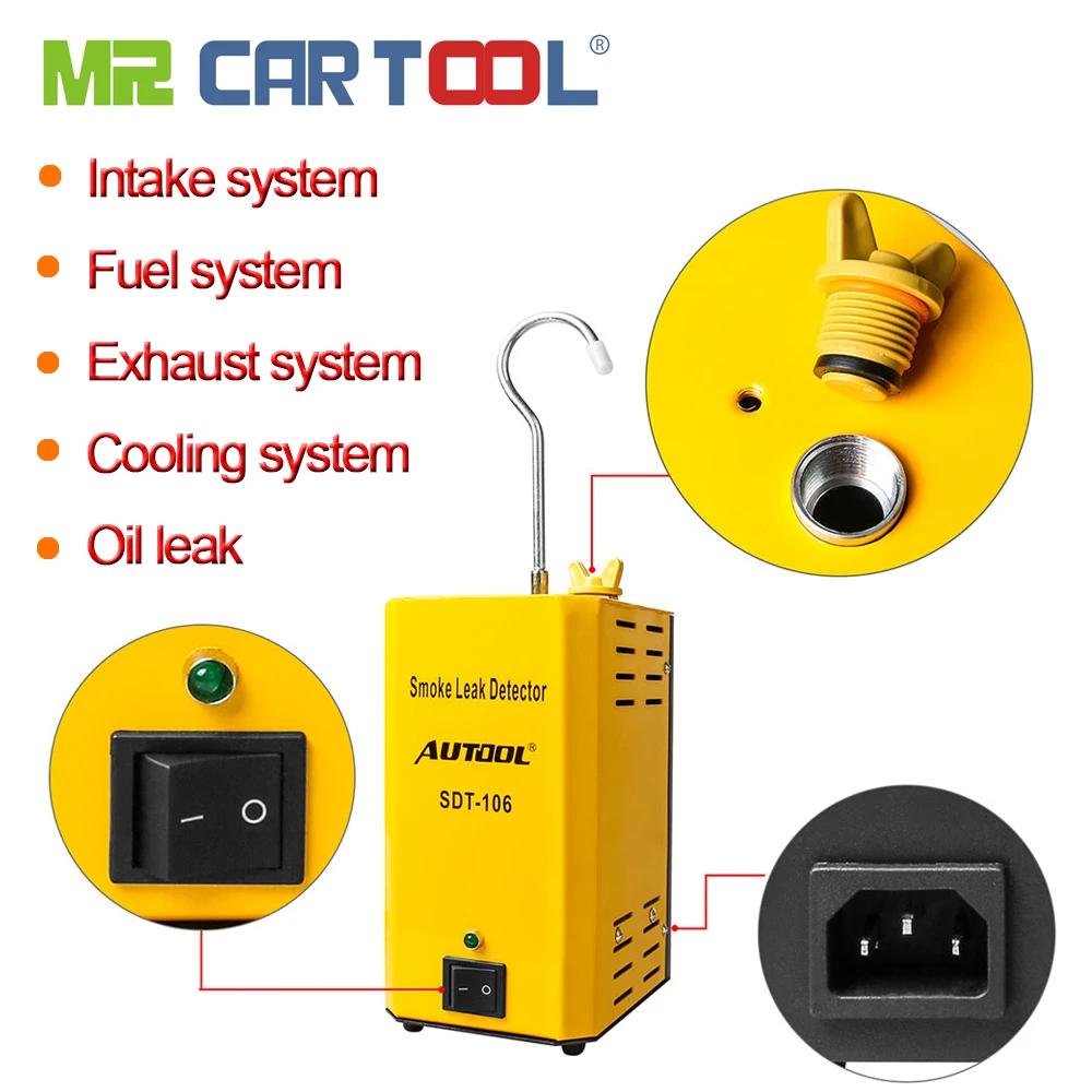 Mr Cartool SDT106 автомобильный детектор утечки дыма труба для авто системы