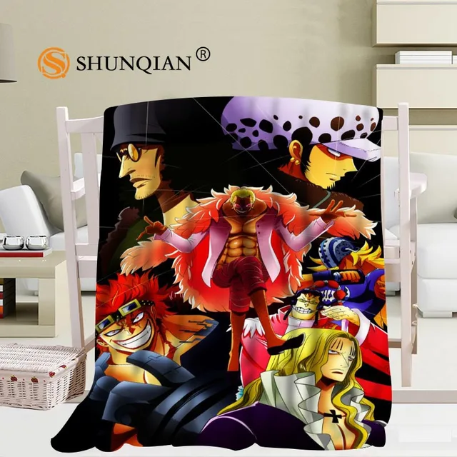 Custom One Piece Anime Blanket Soft DIY Your Picture Decoration Bedroom Size 56x80Inch,50X60Inch