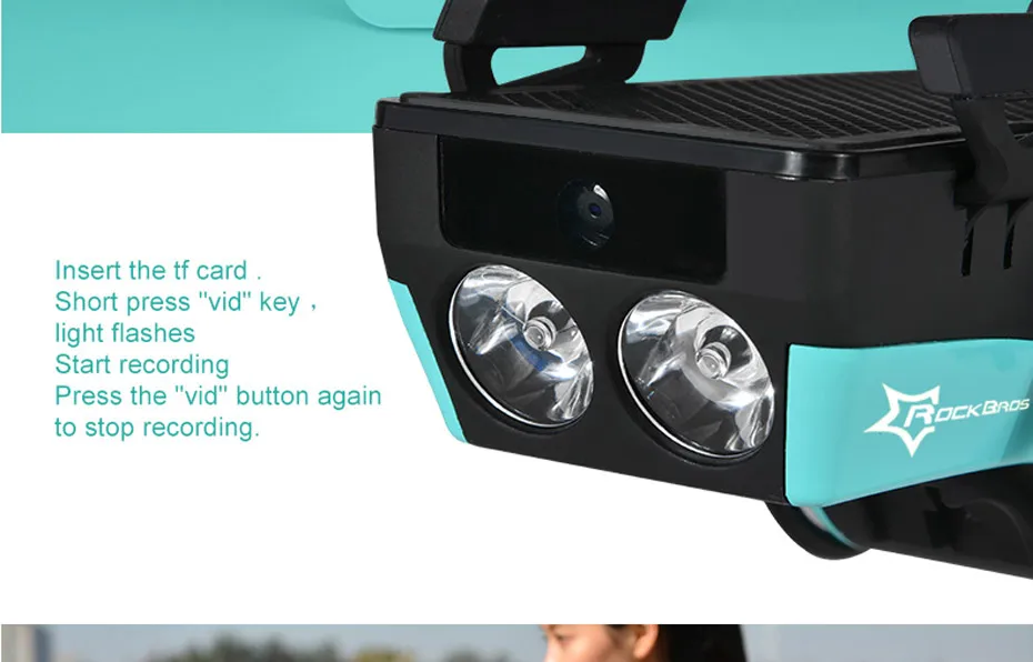 Perfect ROCKBROS Bike Head Light Cycling Bicycle LED Light Waterproof Bell Multifunction MTB Lights Lamp Headlight Accessories M6005 26