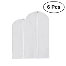 6 шт. чехол для одежды для защиты от пыли чехол для одежды с закругленными краями на "молнии" с дорожная сумка Шкаф организовать сумка для хранения одежды