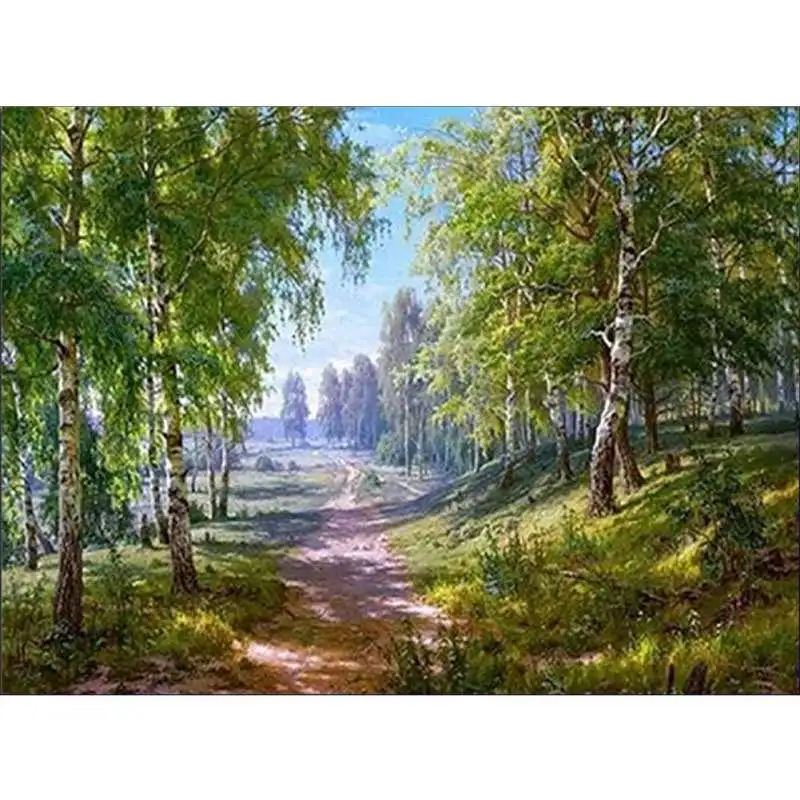 

Kits Snow Night Pattern Diamond Embroidery Landscape With Rhinestones Needlework Diamond Mosaic Hot Sale Home Decor