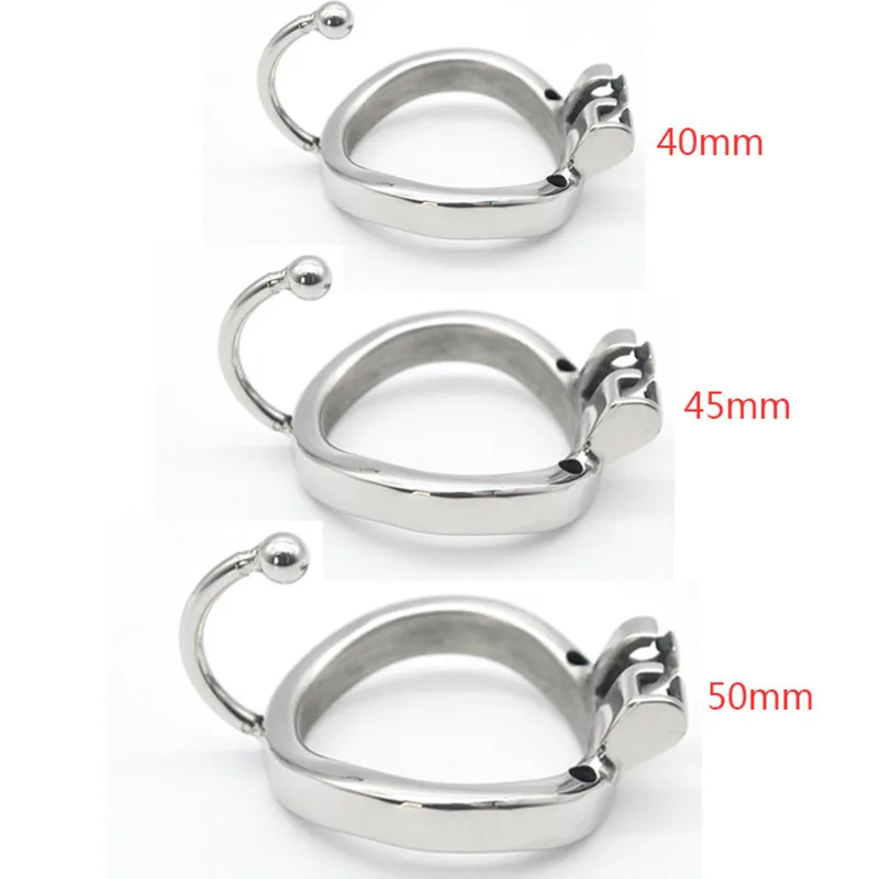304 Stainless Steel Male Chastity Devices with Anti-Shedding Ring,Cock Cage with Base Arc Ring ,Penis Lock,Penis Rings For Men
