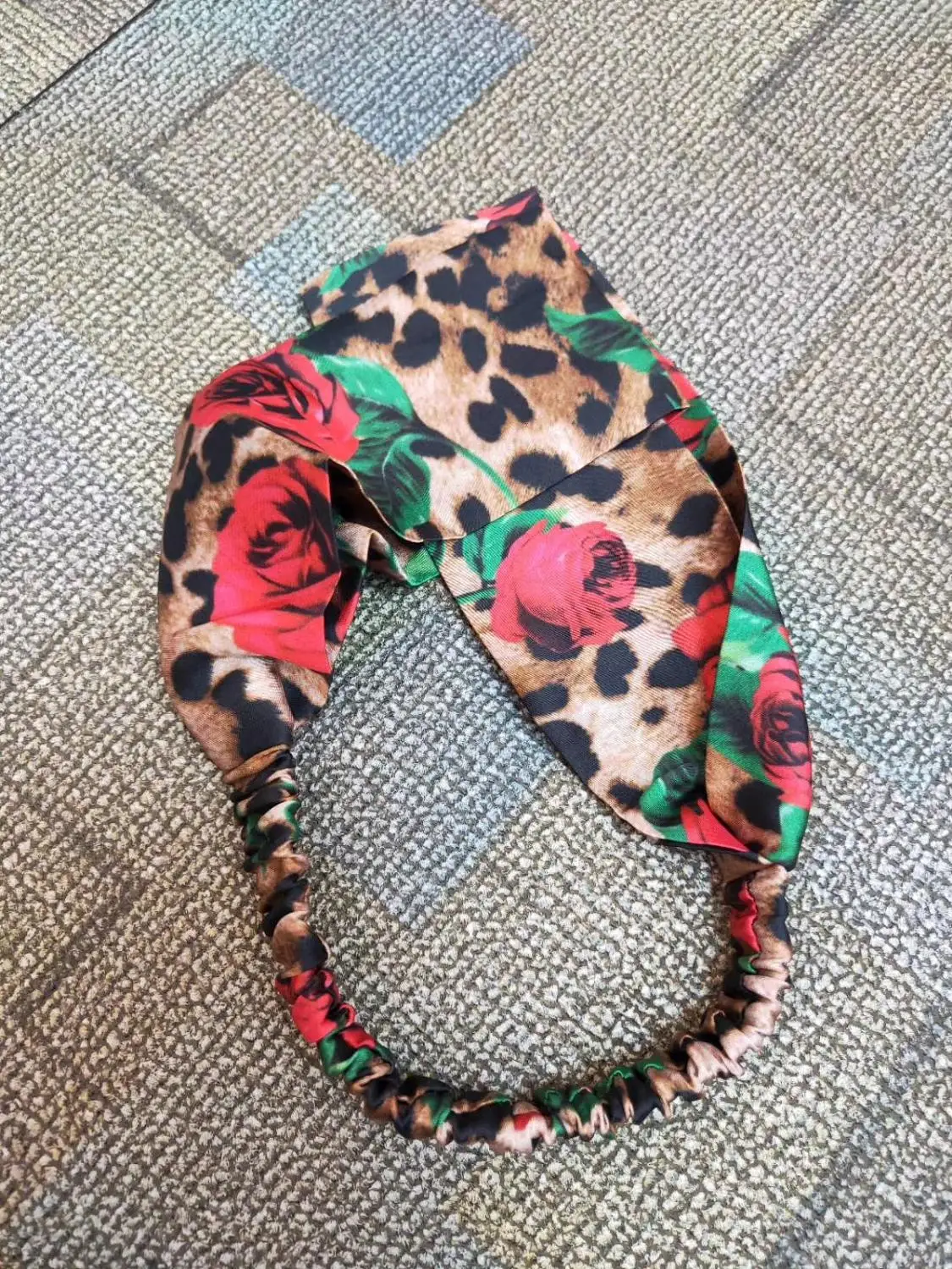 

2019 New Rose Leopard Print Headwear for Baby Girl Kids Floral Headbands Flower Pattern