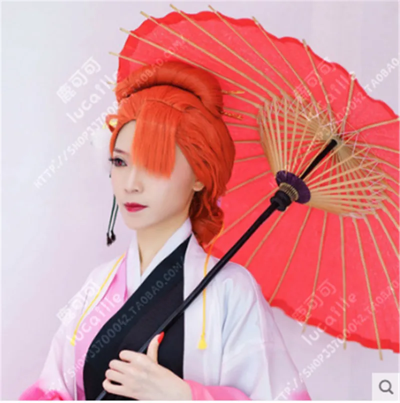 

Styled Bungou Stray Dogs Ozaki Akabaci Cosplay Orange Wig Hair Cap Anime