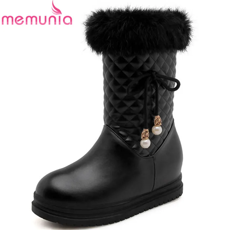 

MEMUNIA 2019 new arrival ankle boots women keep warm winter snow boots round toe fashion platform boots comfortable shoes woman