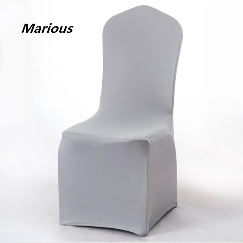 Marious yellow and grey 100pcs chair cover spandex lycra chair cover
