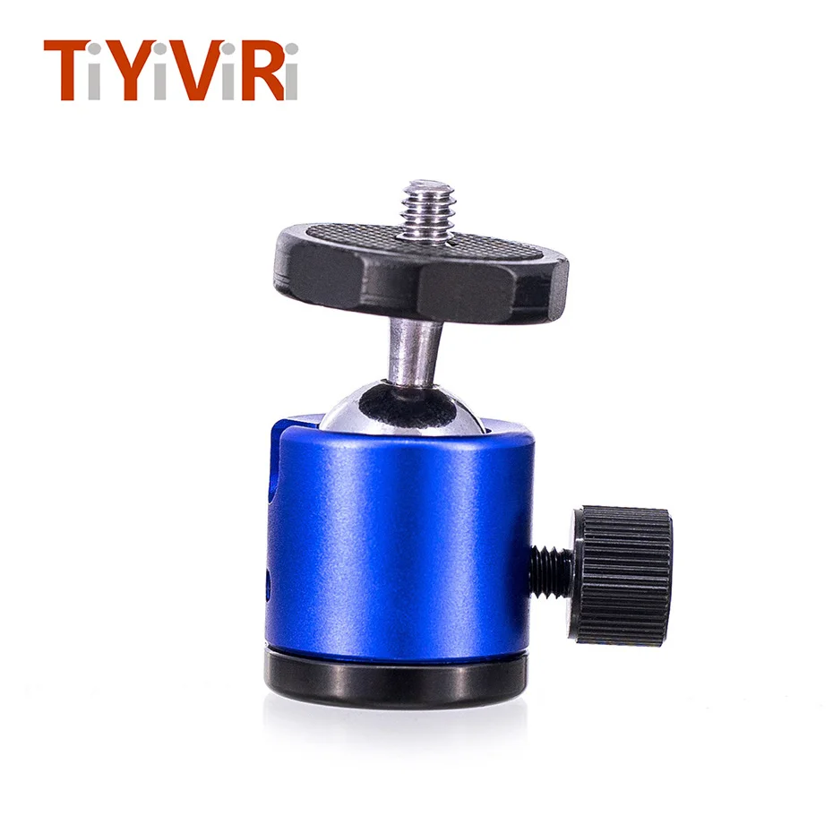 

TiYiViRi For Camera Tripod Mini Ball Head Ballhead Tabletop Tripod Stand 1/4 Hot Shoe Adapter for Canon DSLR Camera Camcorder