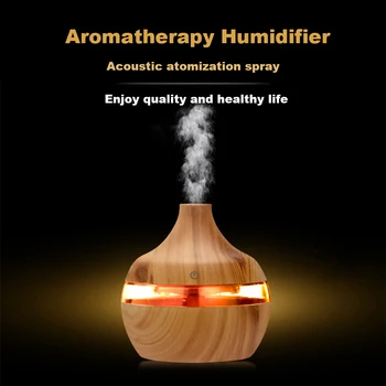 

USB Aroma Essential Oil Diffuser Ultrasonic Cool Mist Humidifier Air Purifier 6 Color Change LED Night light for Office Home