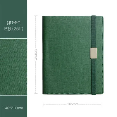 1 Набор A5 A6, бесплатный индивидуальный логотип, записная книжка из искусственной кожи, записная книжка, дневная Обложка, ежедневная заметка, записная книжка на спирали, подарок на день рождения - Цвет: Зеленый