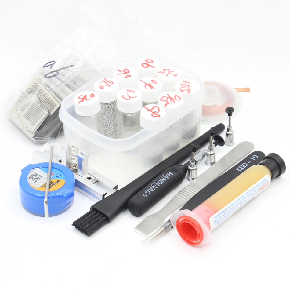 

110pcs BGA Reballing Directly Heat Stencils Solder Paste Balls Station BGA Reballing kit For SMT Rework Repair