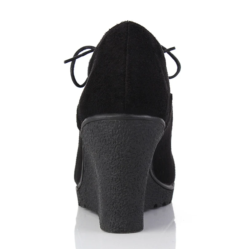 Ceny 2017 jesień kliny buty moda stado kobiet na wysokim obcasie buty na koturnie botki zasznurować wysokie obcasy kliny buty dla kobiet