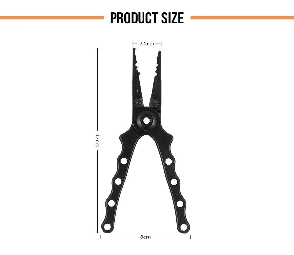 BL - 026 Stainless Steel Fishing Control Clamp Lures Lip Holder Grabber Plier
