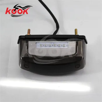 

smoke lens Hot LED Red Blue Tail Brake Stop Driving License Plate Light For Motorcycle Scooter Electric Bicycle unviersal parts